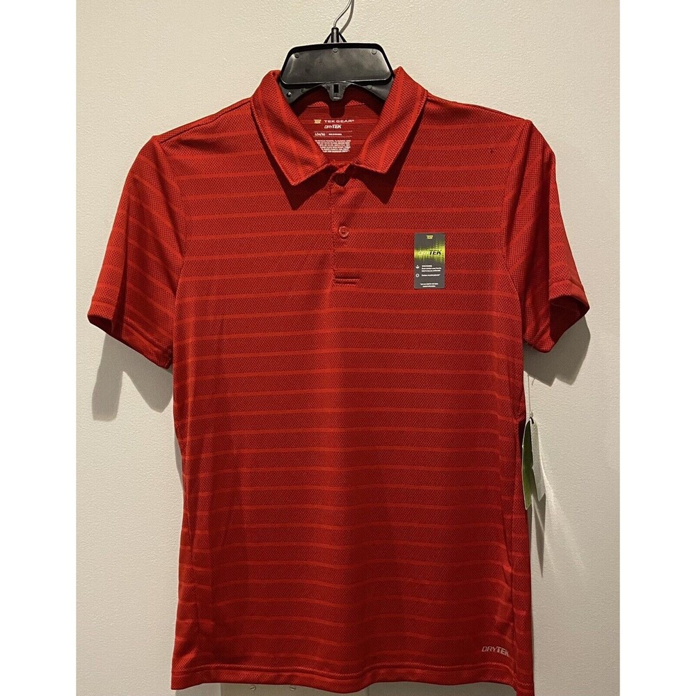 TEK GEAR Boy's Red DryTek Polo Shirt (Large 14/16) New